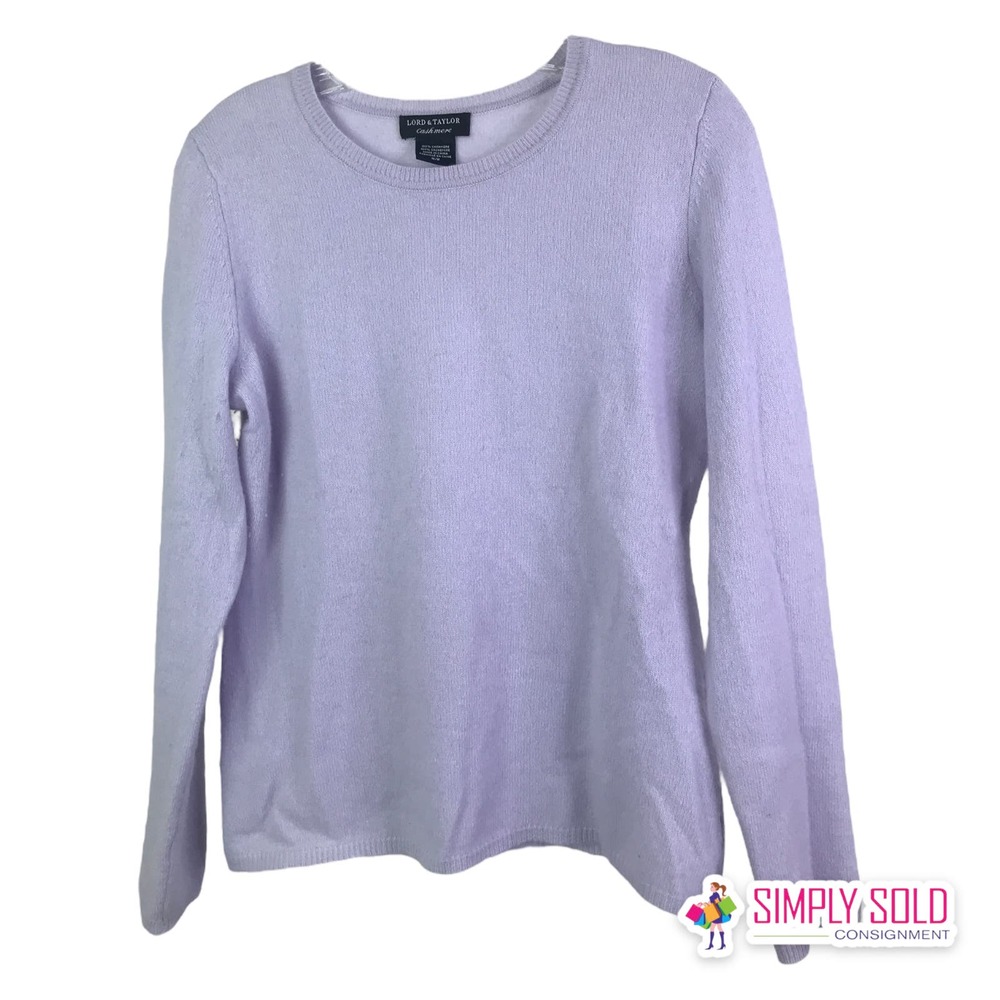 Lord And Taylor Cashmere Women's‎ Sweater Crew Neck Pullover Long Sleeve Sz M
